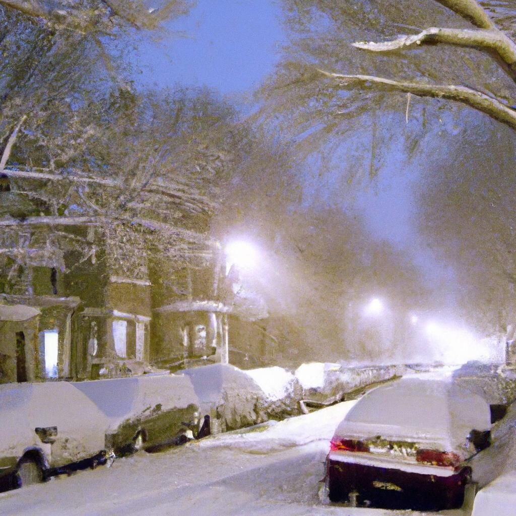 Record-breaking snowfall blankets city streets overnight