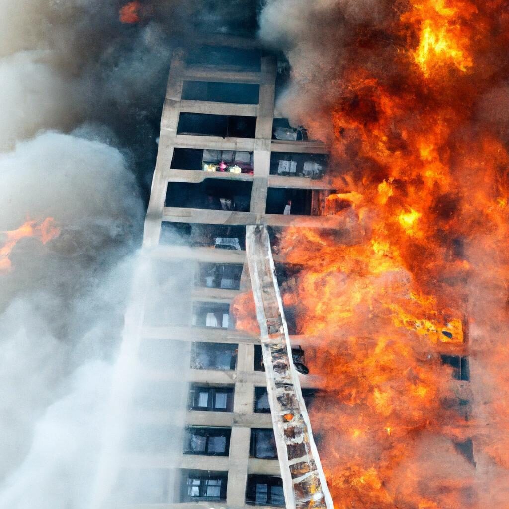 Firefighters battle massive blaze in downtown high-rise