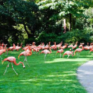 Flock of flamingos spotted at local park delights residents