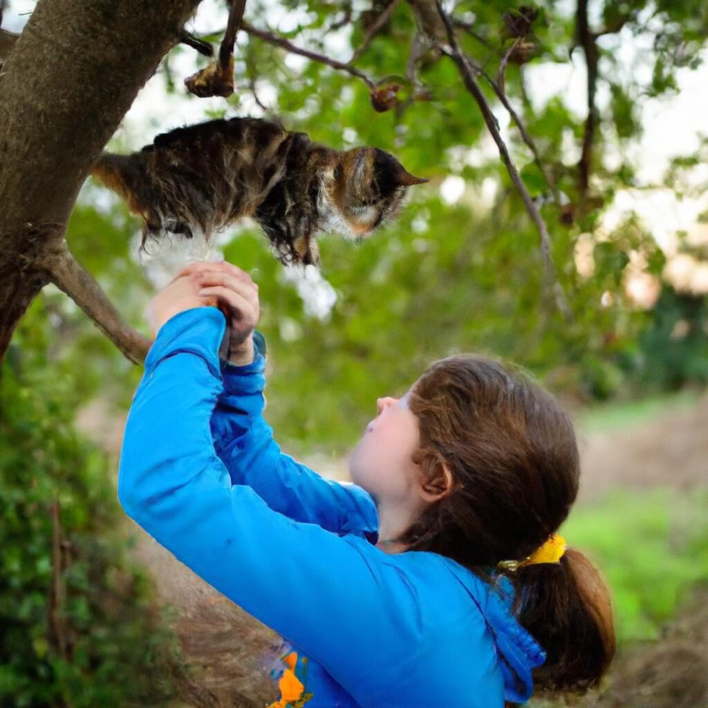 Teen rescues kitten from tree, hailed as hero