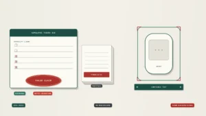 Illustration on a rice-paper ivory background. Left, a simulated tender bid card shows crossed-out claim lines and a vermillion oval stamp reading "FALSE CLAIM." Center, a stack of blank files is crossed by a "FABRICATED" strap. Right, a blank agent capsule with no face sits inside a sandboxed fence stopped by a jade bar labeled "CONTAINED TEST." Lower chips read 200+ DOCS, NO WEB ESCAPE, and SAME WARNING SIGNS.