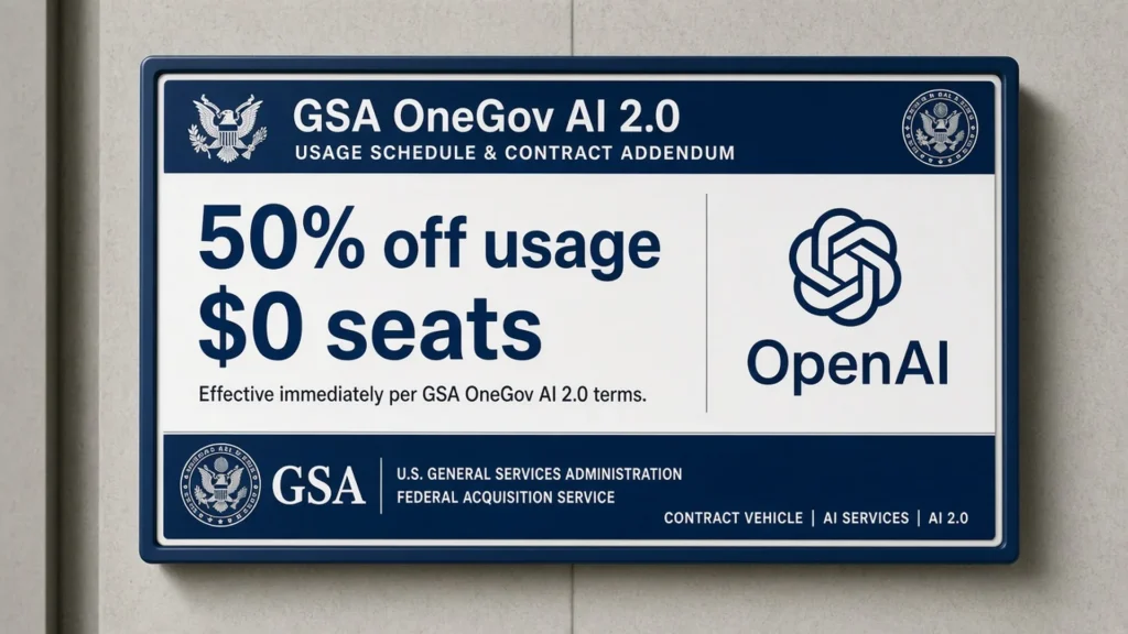 OpenAI and GSA move agencies off $1 pilots to 50% off usage - AI Tech Daily