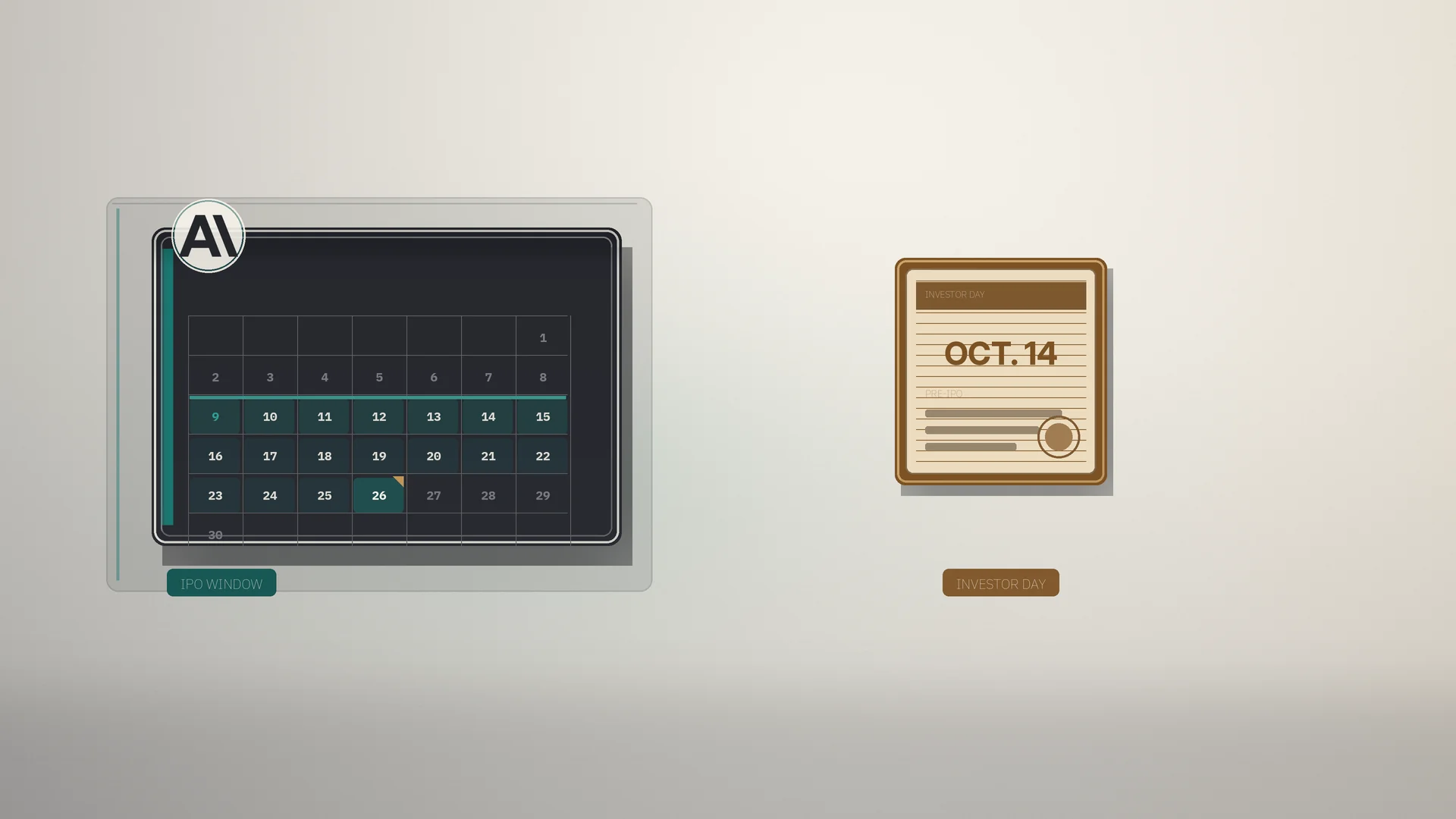 Anthropic IPO calendar highlighting November window and Oct. 14 pre-IPO investor day